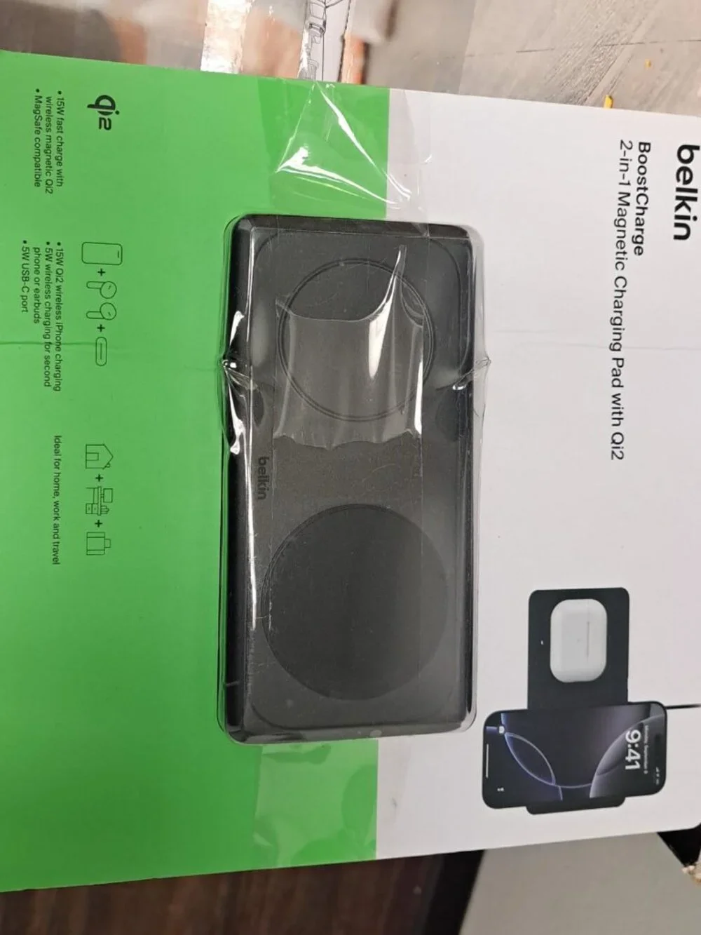 Belkin BoostCharge Pro 2-in-1 Magnetic Wireless Charging Pad – Qi2 Fast Charger